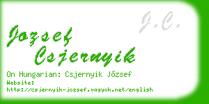 jozsef csjernyik business card