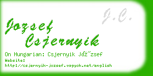 jozsef csjernyik business card